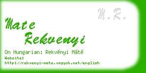 mate rekvenyi business card